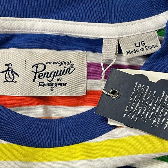 ORIGINAL PENGUIN Pride Stripe T-Shirt - Picture 6 of 7